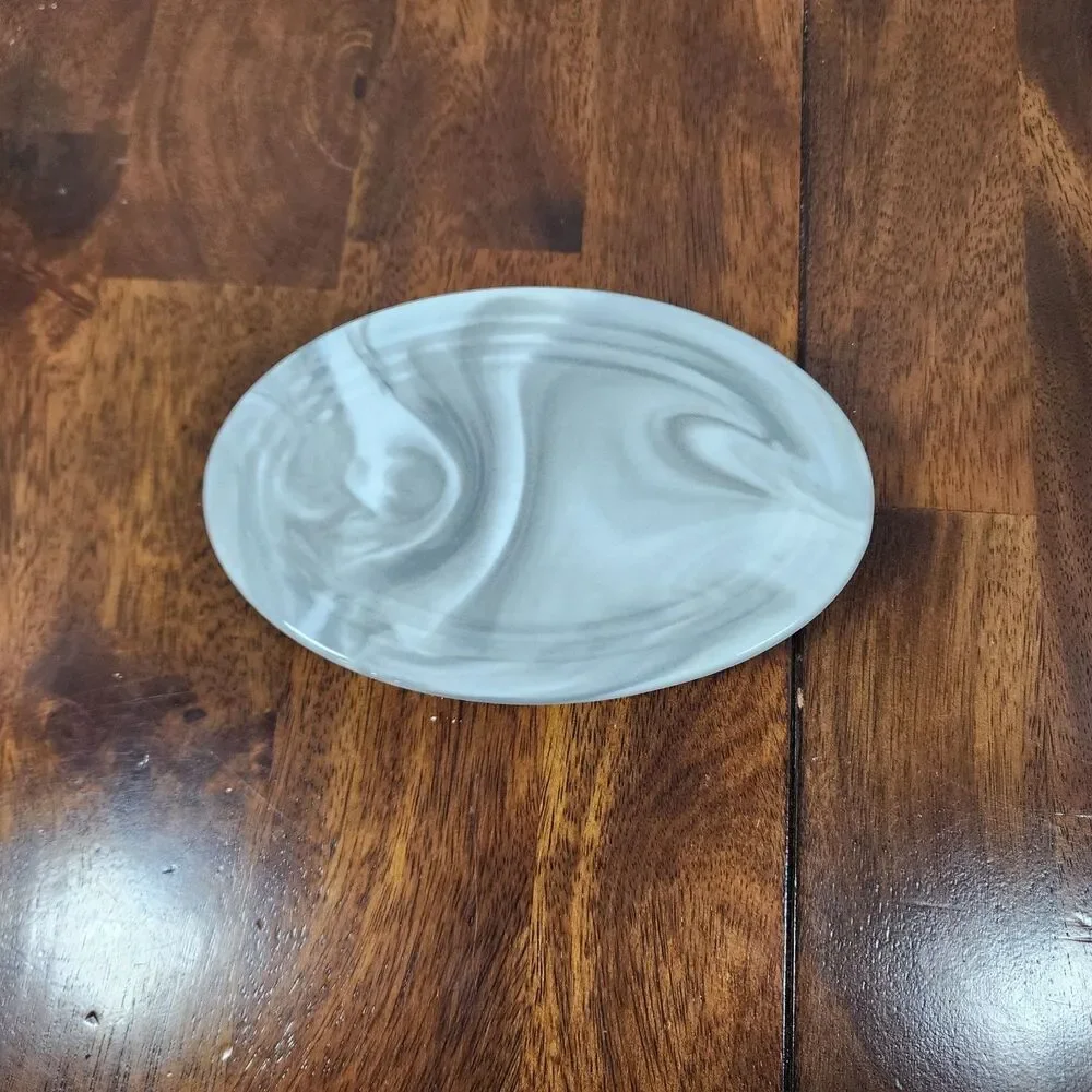 Ceramic Soap Dish White & Grey